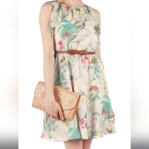 Ted Baker Timoxa Multicolor Floral Dress Size Medium